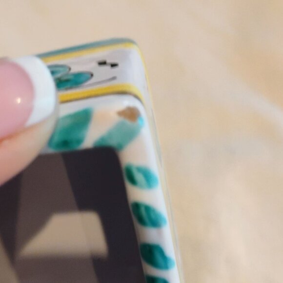 Vintage Italian Deruta Pottery Ceramic Rooster Trinket Box w/Lid Hand Painted - Picture 3 of 12